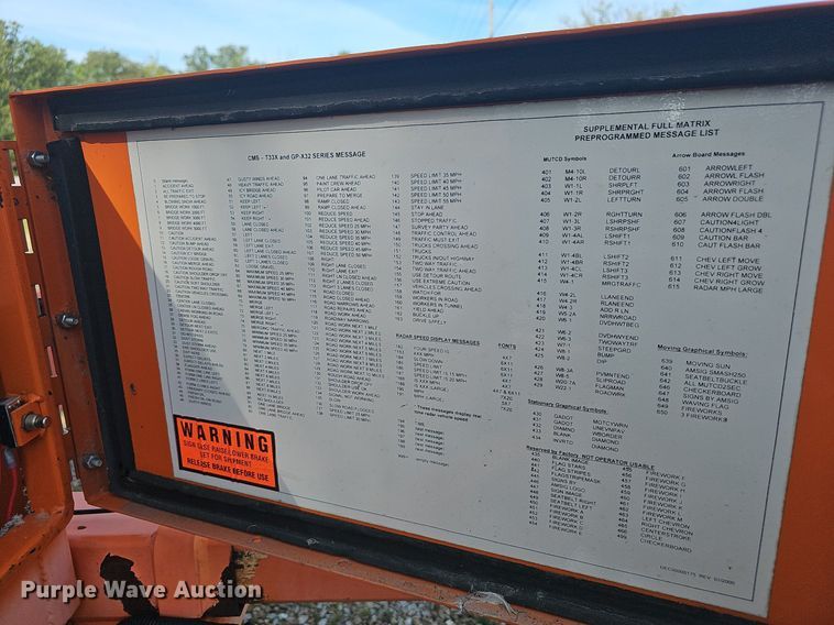 image for item OG9407 AMSIG T333 message board trailer