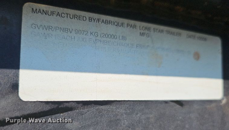 image for item OG9411 2008 Lone Star  32' equipment trailer