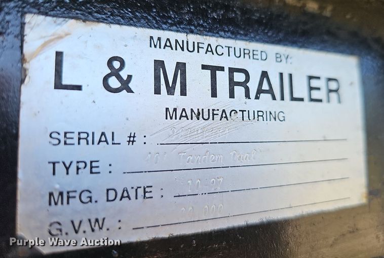 image for item OG9413 1996 L&M  equipment trailer