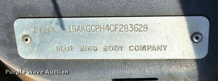 image for item DJ6300 2012 Blue Bird  school bus