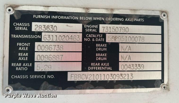 image for item DJ6301 2012 Blue Bird Vision  school bus