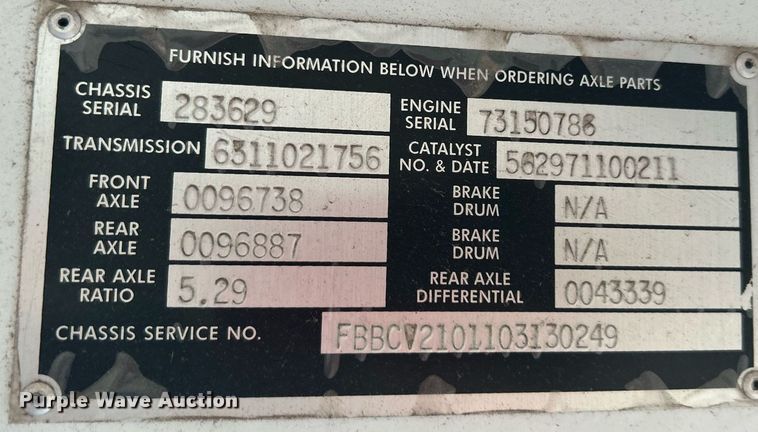 image for item DJ6303 2012 Blue Bird Vision  school bus