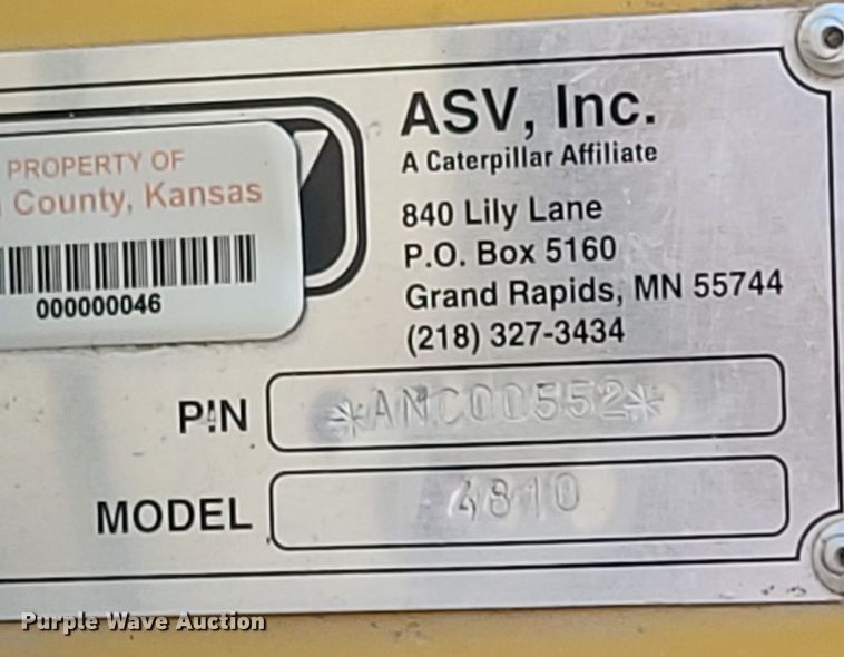 image for item DN8633 2000 ASV Posi-Track 4810  tracked skid steer loader