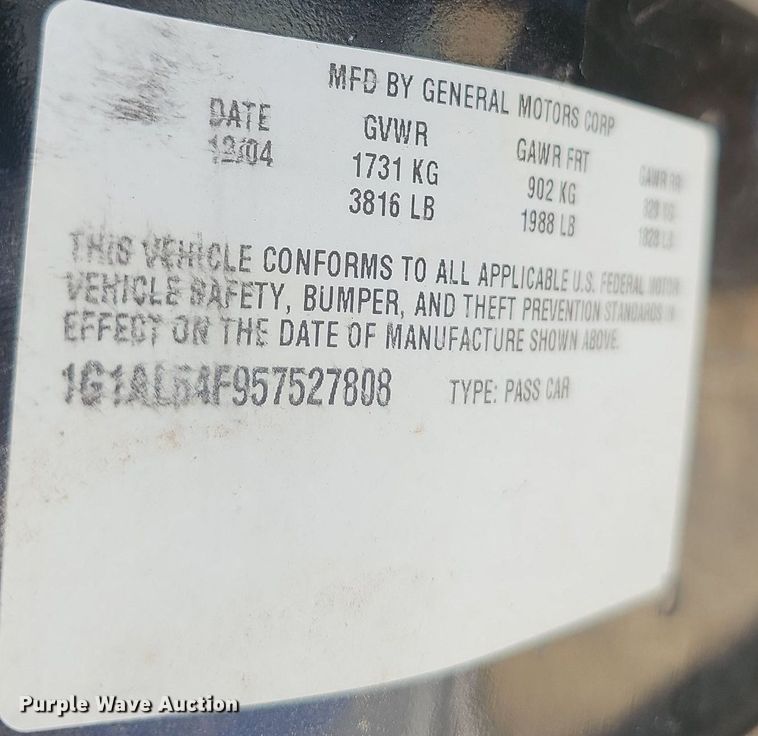 image for item DN8729 2005 Chevrolet Cobalt