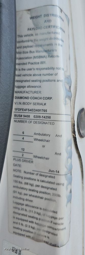 image for item DN8747 2014 Ford E450 Super Duty  shuttle bus