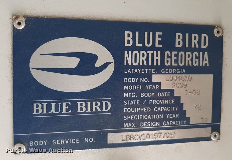 image for item DO3059 2009 Blue Bird  school bus