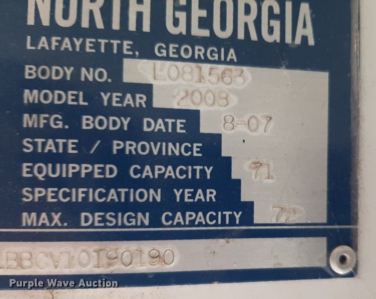 image for item DO3161 2008 Blue Bird Vision  school bus