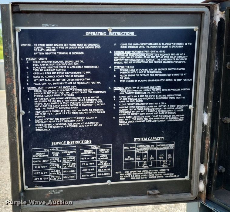 image for item DP5246 Magnum Inc. MEP007B  generator