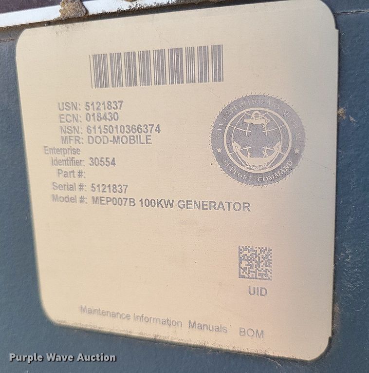 image for item DP5247 Libby MEP007B  generator