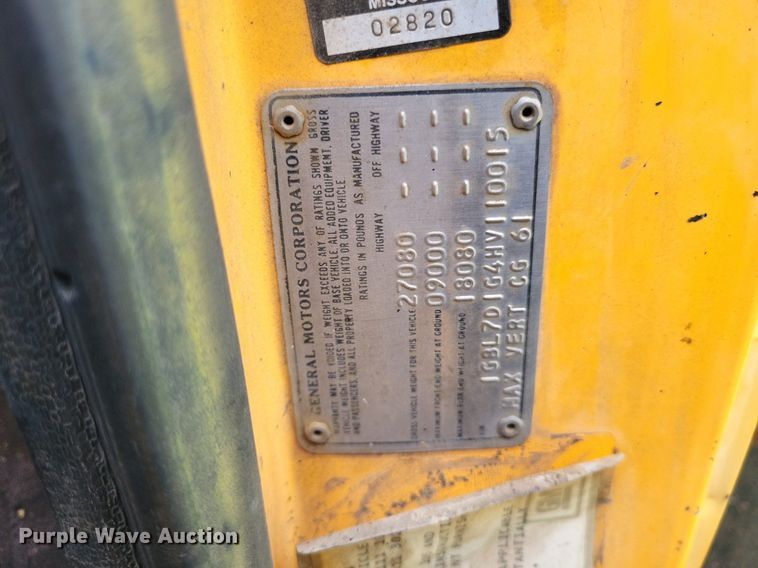 image for item DP5266 1987 Chevrolet C7  flatbed truck