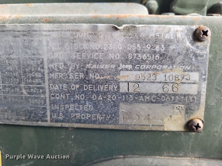 image for item DP5267 1966 Kaiser-Jeep M51A1W  dump truck