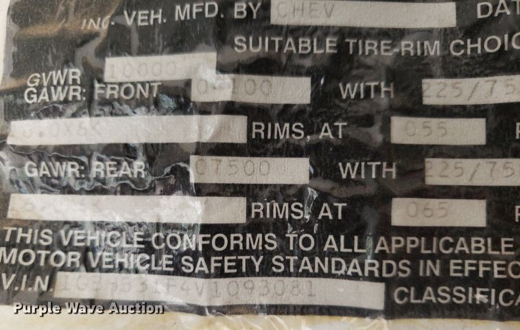 image for item DP7911 1997 Chevrolet Express  school bus