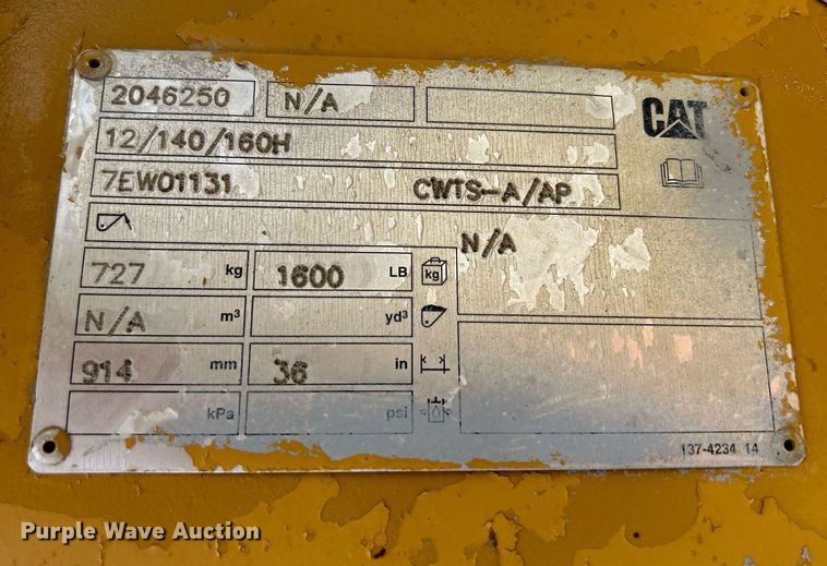 image for item DQ0940 2005 Caterpillar 140H VHP  motor grader