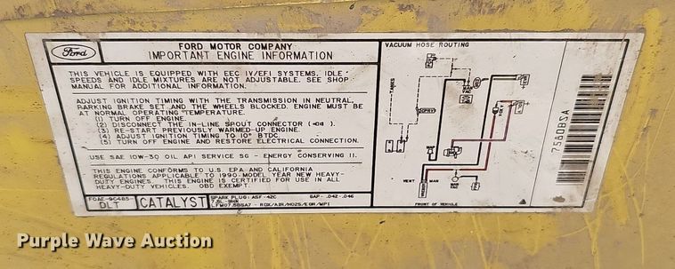 image for item DQ1119 1990 Ford E350  box truck