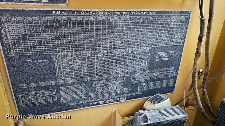 image for item DQ1120 1971 P&H Crane 430ATC-8X4  crane truck