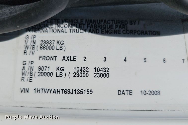 image for item DR5760 2009 International WorkStar 7600  vacuum truck