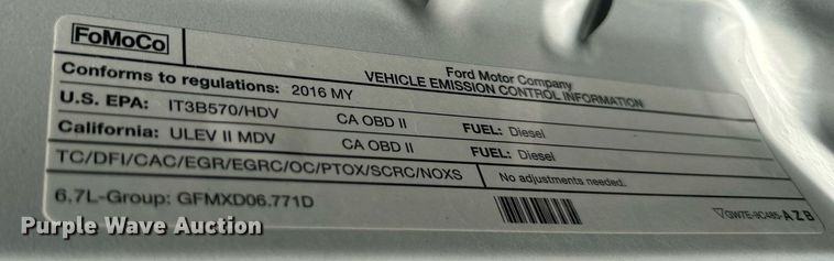 image for item DS2229 2016 Ford F350 Super Duty  SuperCab pickup truck