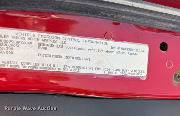 image for item DS2295 2014 Freightliner 114SD  dump truck