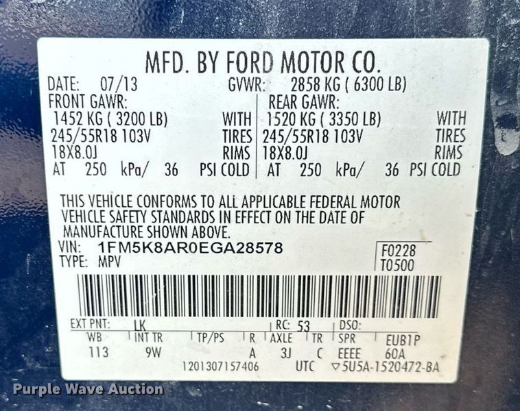 image for item DS2331 2014 Ford Explorer Police Interceptor  SUV