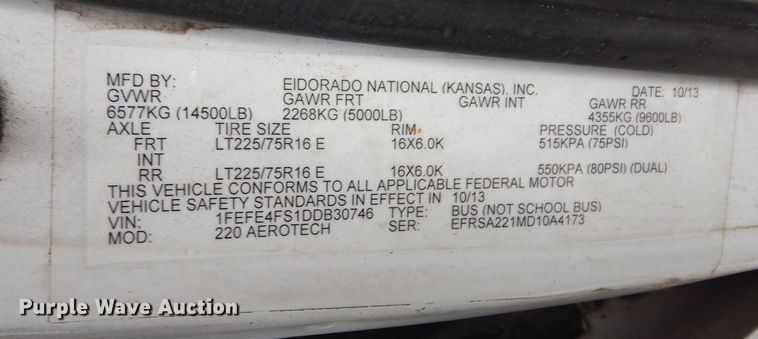 image for item IB9862 2014 Ford E450 Super Duty  shuttle bus