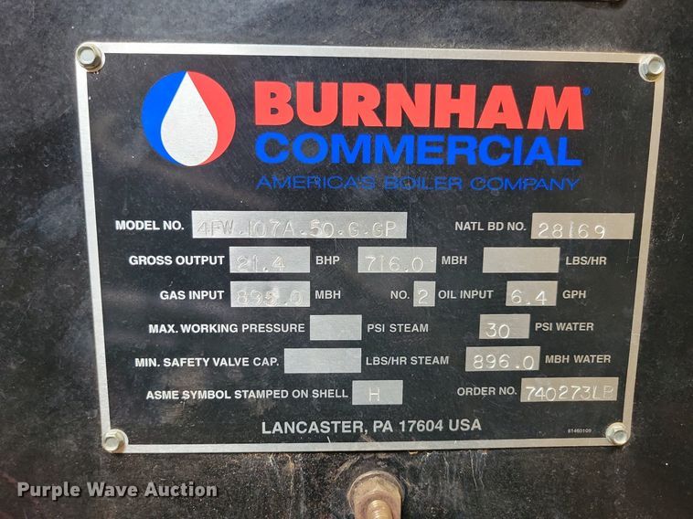 image for item IQ9907 Burnham Commercial  boiler