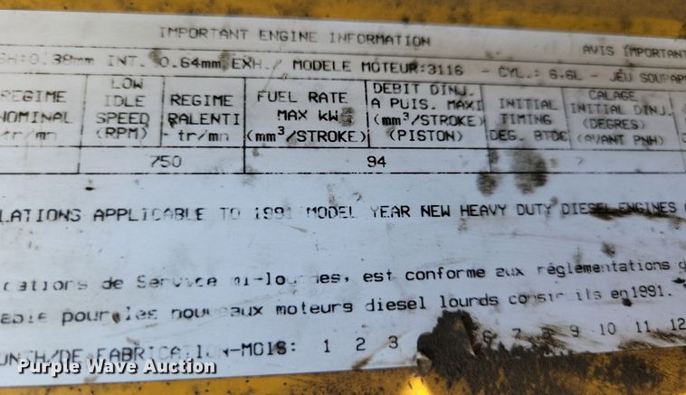 image for item IQ9914 1991  Chevrolet Kodiak  bucket truck