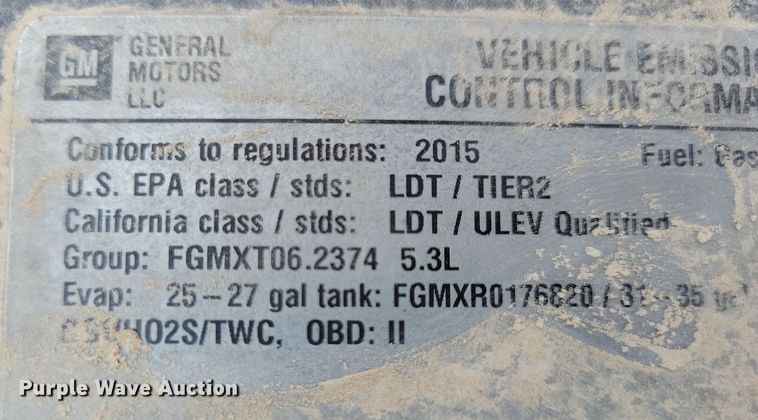 image for item IQ9916 2015 Chevrolet Silverado 1500  Double Cab pickup truck