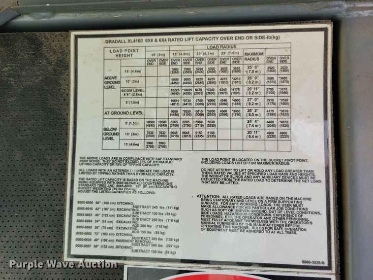 image for item IQ9920 1999 Gradall XL4100  wheeled excavator
