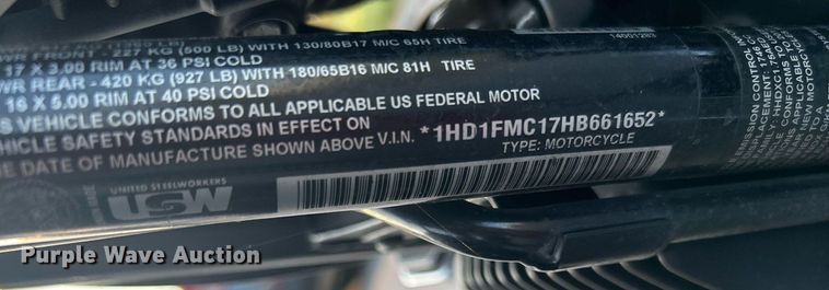 image for item KH9483 2017 Harley Davidson Electraglide  motorcycle