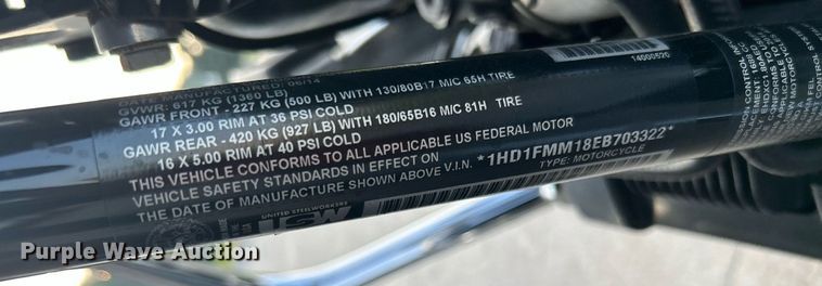 image for item KH9484 2014 Harley Davidson Electraglide  motorcycle