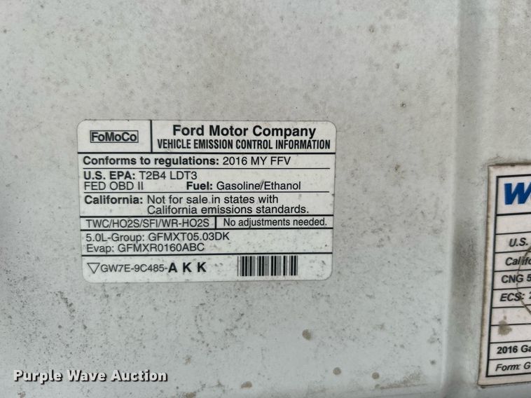 image for item KH9486 2016 Ford F150  pickup truck