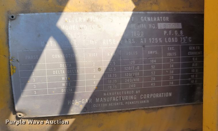 image for item KS9197 Onan  light plant