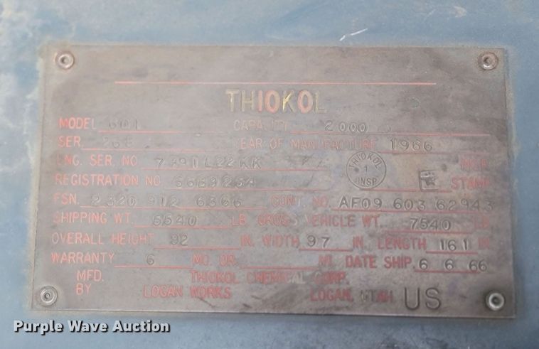 image for item KS9214 1966 Thiokol Snowcat 601  track carrier