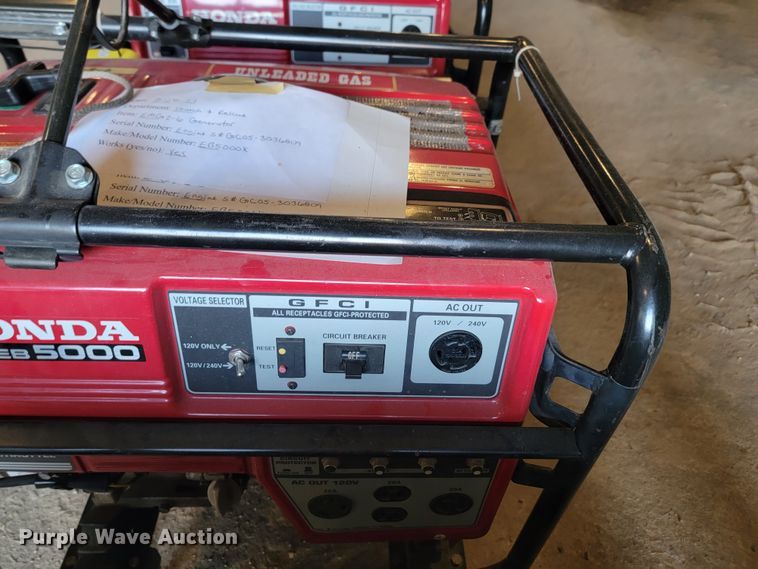 image for item KS9218 (4) Honda EB5000 generators