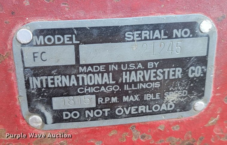 image for item KS9220 International McCormick Farmall FC  tractor