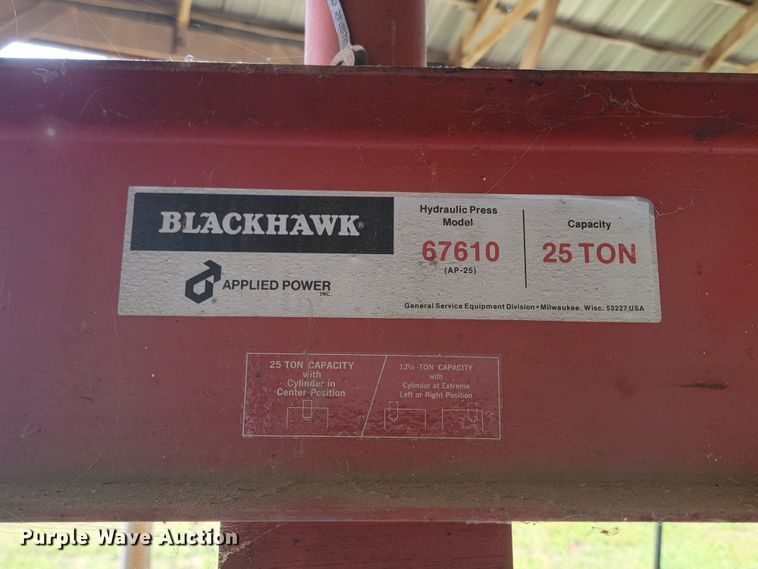 image for item KS9238 Black Hawk 67610  hydraulic press