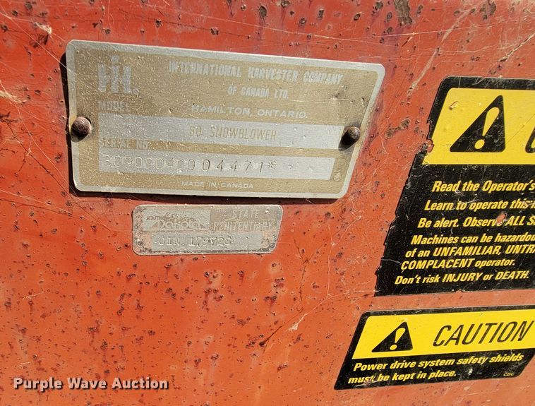 image for item KS9241 International 80  snow blower