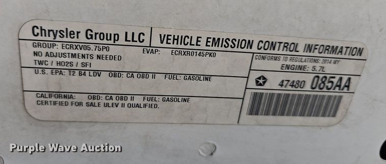 image for item LE9729 2014 Dodge Charger Police