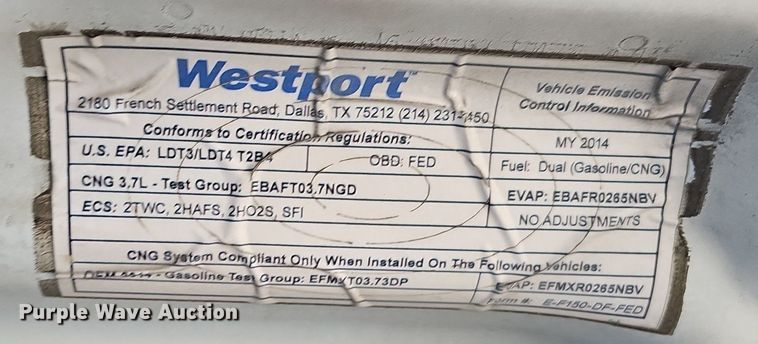 image for item LE9731 2014 Ford F150  SuperCab pickup truck