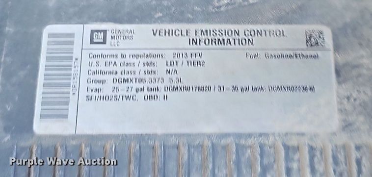 image for item LE9732 2013 Chevrolet Tahoe Police  SUV