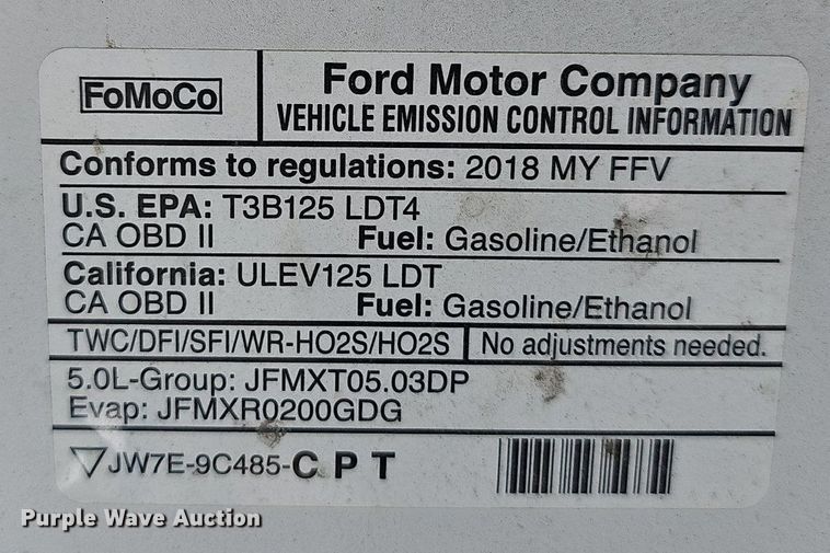 image for item LE9741 2018 Ford F150  SuperCab pickup truck