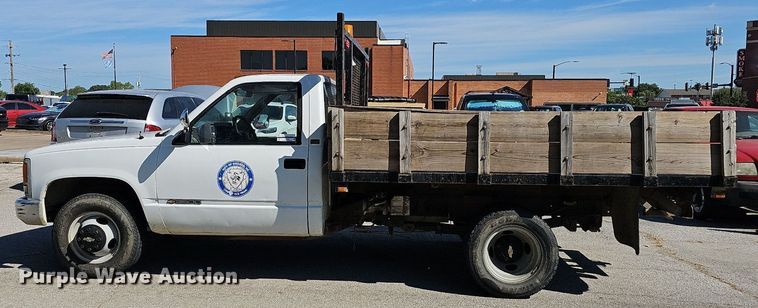 image for item LE9746 1992 Chevrolet C3500  dump flatbed pickup truck