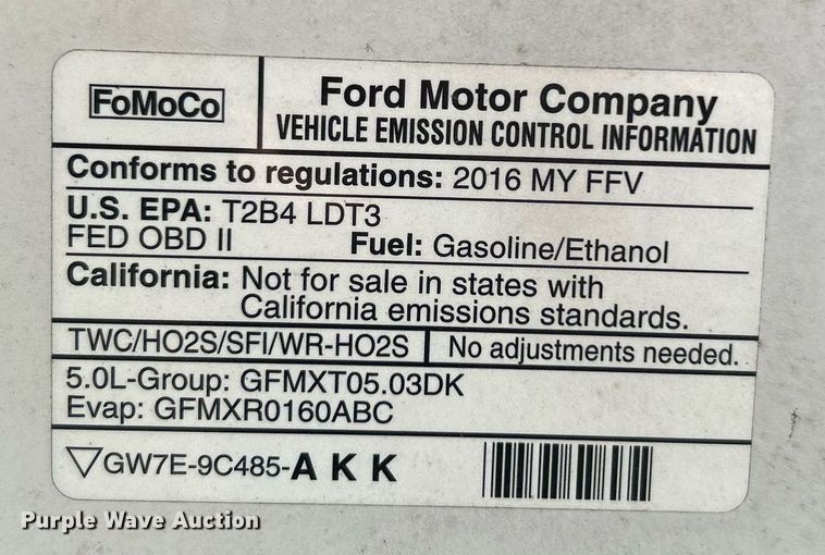 image for item LE9749 2016 Ford F150  pickup truck