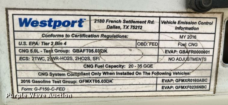 image for item LE9749 2016 Ford F150  pickup truck