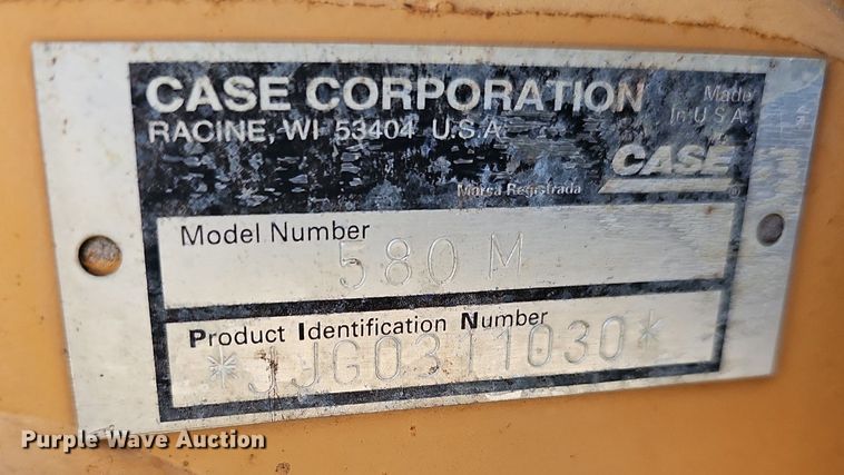 image for item LE9755 2002 Case 580M  backhoe