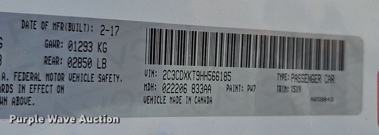 image for item LE9769 2017 Dodge Charger Police