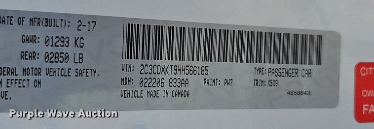 image for item LE9769 2017 Dodge Charger Police