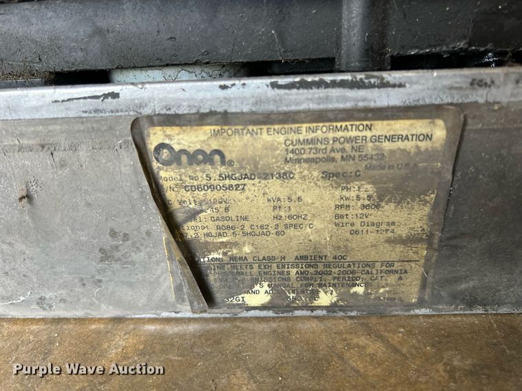 image for item LF9462 (2) Onan generators