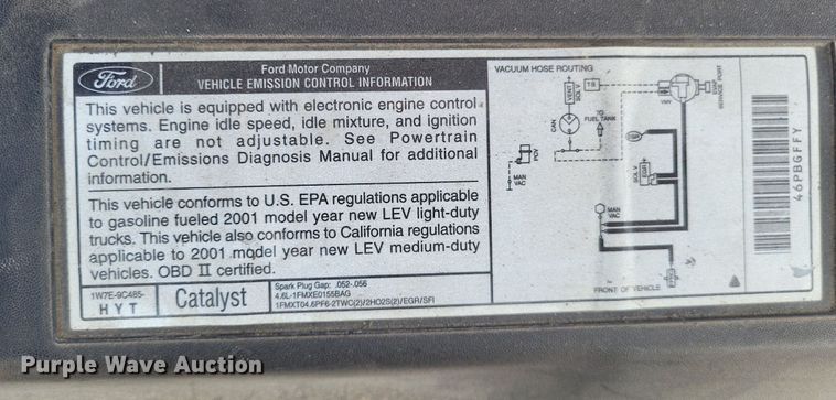 image for item LS9737 2001 Ford F150 XL  pickup truck