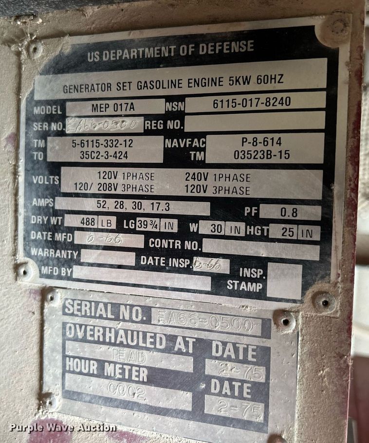 image for item MD9036 (2) generators